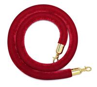 GHHVFEC Corde de Velours Rouge de 1,5 m de Long - Gestion des Files d'attente pour événements, Cordes de Velours élégantes pour théâtres, inaugurations, Solution de contrôle des visiteurs