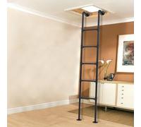 GHHVFEC Échelle de Grenier en métal Noir pour Grenier/dortoir/bibliothèque, échelle de Sortie Murale Robuste, échelle de couchette Multifonction (280 cm/110 po)