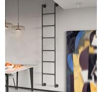 GHHVFEC Échelle de Secours Robuste en Fer forgé pour lit Double, accès au Vide sanitaire et escalier de Secours du sous-Sol, échelle d'escalade Murale Noire et Blanche (3092 Pouces)