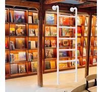 GHHVFEC Échelle de Secours Robuste pour puits de fenêtre, échelle Murale en Fer forgé Blanc, échelle d'escalade pour Incendie, accès aux Lits superposés du Grenier, supporte 330 LB, 6,2 pi