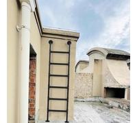 GHHVFEC Échelle de Sortie Industrielle en métal pour puits de fenêtre, échelle d'escalade Murale réglable en Tube de Fer, 1,22 m, pour Usage intérieur/extérieur (210 cm/83 po)