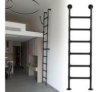 GHHVFEC Échelle Murale Industrielle en métal pour Grenier, Sortie de Secours pour puits de fenêtre de sous-Sol, Conception en Tube de Fer, Solution d'escalade Polyvalente pour Petits espac