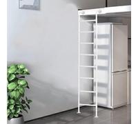 GHHVFEC Escabeau Mural en métal de 2,30 m, 90 Pouces, pour Grenier, entrée, Sortie, échelle Industrielle en Tube de Fer, pour lit superposé, dortoir, bibliothèque, terrasse, Camping-Car (2