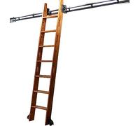 GHHVFEC Kit de quincaillerie pour échelle de bibliothèque à roulettes Robuste avec Rail Coulissant, roulettes au Sol incluses, idéal pour Une Utilisation en entrepôt, Installation Facile e