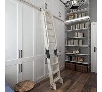 GHHVFEC Kit de quincaillerie pour échelle rétractable à roulettes, kit de Porte de Grange coulissante de 3,3 à 20 Pieds, kit de quincaillerie pour échelle coulissante de bibliothèque à Tub