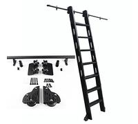 GHHVFEC Kit de quincaillerie pour Porte de Grange en Acier au Carbone Robuste avec Rail d'échelle roulante 200 cm, 300 cm, 400 cm, 600 cm, Rail de Placard en S pour Un Fonctionnement Fluid