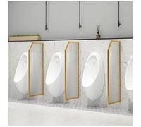 GHHVFEC Lot de 5 écrans d'urinoir en Verre trempé - Cloison de séparation Murale pour Hommes, étanche, idéale pour Les hôtels, Les écoles et Les centres commerciaux - Durable et élégante