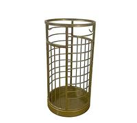 GHHVFEC Porte-parapluies Compact en métal, Conception ajourée pour Un Drainage Rapide de l'eau, élégante Finition dorée, 30 x 55 cm - Idéal pour Ranger Les parapluies à la Maison et au Bureau