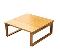 GHHVFEC Table Basse Multifonction Pliable en Bambou avec Pieds Pliables, Style Japonais, Table Basse carrée, Table à thé, Petite Table à Manger, Table d'activités pour Enfants, Couleur Naturelle, 70