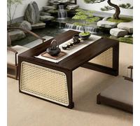 GHHVFEC Table Basse Pliable au Design Moderne et Bas, sans Assemblage requis, Polyvalente pour Manger, Travailler, étudier et se détendre, Style Marron, 60 x 40 x 30 cm (23,6 x 16 x 12 po)