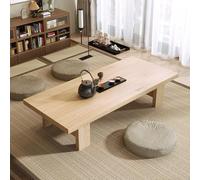 GHHVFEC Table Basse rectangulaire multifonctionnelle en Bois imperméable avec Pieds épais, idéale pour Une Ambiance Zen dans Votre Salle à Manger ou Votre Salon. Couleur Beige, 100 x 60 cm.
