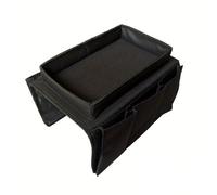 GHHZML Accoudoir Canapé Sac de Rangement Pratique for accoudoir canapé, idéal for Les télécommandes, Magazines et Plus Encore. Idéal for canapés inclinables Poches latérales(Black)