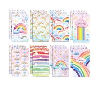 GHHZML Cahier À Spirale Lot de 8 cahiers poche à spirale arc-en-ciel for bureau