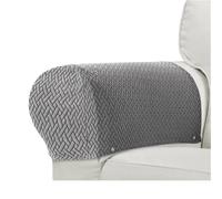 GHHZML Housse Accoudoir Canapé 2pcs/Set Jacquard Armrest Chair Covers Solid Color Sample Dust-Proof Sofa Arm Universal Cover for Living Room Home Decor pour Le Salon(A3 Light Grey)