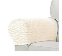 GHHZML Housse Accoudoir Canapé 2pcs/Set Jacquard Armrest Chair Covers Solid Color Sample Dust-Proof Sofa Arm Universal Cover for Living Room Home Decor pour Le Salon(A1 Beige)