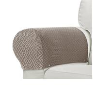 GHHZML Housse Accoudoir Canapé 2pcs/Set Jacquard Armrest Chair Covers Solid Color Sample Dust-Proof Sofa Arm Universal Cover for Living Room Home Decor pour Le Salon(A2 Khaki)