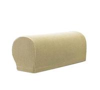 GHHZML Housse Accoudoir Canapé 2PCS/Set Sofa Armrest Cover for Living Room Elastic Jacquard Armchair Couch Case Non Slip Slipcover Corner Decor pour Le Salon(Beige)