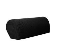 GHHZML Housse Accoudoir Canapé 2PCS/Set Sofa Armrest Cover for Living Room Elastic Jacquard Armchair Couch Case Non Slip Slipcover Corner Decor pour Le Salon(Black)