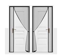 GHHZML Moustiquaire de Porte magnétique Moustiquaire de Porte Ouverte latérale, Rideau de Taille personnalisée, Anti-Insectes Volants, Maille Invisible for l'été et l'intérieur(Width 94cm,High 210cm)