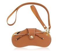 GHHZML Pochette Lunette Sac à lunettes de soleil souple, Portable, anti-rayures, étui en cuir suspendu au cou, sac rangement for for femmes et hommes(Color-666)