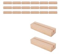 GHHZML Porte-Cartes De Table De Mariage 40/20 pièces Base En Bois Table À Manger Place Porte-Carte Numéro de Support Photo Clip Supports Menu Rack(40pcs)