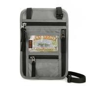 GHHZML Protege Passeport Sac à Passeport Oxford, Pochette Tour de Cou for Carte d'identité, Portefeuille Multifonction, Support étanche et léger(Light Grey)