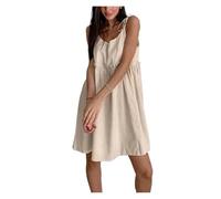 GHHZML Robe Lin Robe Gilet d'été en Coton et Lin for Femme, Dos Nu, Sexy, Style Urbain, Tendance(S)