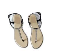 GHHZML Sandales à Strass Sandales à strass for l'été, tongs plateforme, élégantes et tendance for femmes pour les Vacances(Black,40)