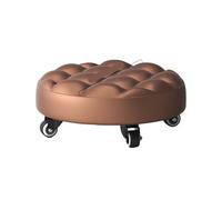 GHHZML Tabouret Bas À roulettes Tabouret à roulettes Multifonctionnel de Faible Hauteur en Cuir Sièges avec Bureau Domicile Fitness Rond pour Home Office(Color-02)
