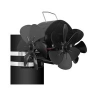 GHHZML Ventilateur Poele à Bois Ventilateur de four cuisinière alimenté par la chaleur 18 silencieux trois moteurs ventilateurs cheminée sans électricité économisent l'énergie ventilateur