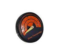 GHHZML Ventilateur Poele à Bois Ventilateur de poêle à 6 pales alimenté par la chaleur cheminée noir Brûleur bois domestique silencieux Distribution efficace(Thermometer yellow)