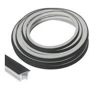 GHIBFBT Profilé en silicone LED, 12 x 12 mm, 3 m, flexible, néon, pour panneaux acoustiques, cache de bande LED pour éclairage uniforme, chambre à coucher, salon (5 m)
