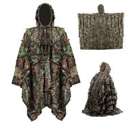 Ghillie Suit Cape de camouflage thermique, combinaison à feuilles 3D pour la chasse à la dinde, vêtements de chasse légers pour le tir, observer la faune, vêtements d'usage quotidien en plein air