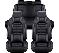 GHIOSA Housse de siège de Voiture en Cuir PU pour Audi A6 C6 Avant Wagon 2008-2011, Noir, Ensemble de housses de siège, Protection complète, Facile à installer et à nettoyer