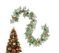 Ghirlanda Natalizia - 2 Metri Con Pigne E Bacche Rosse, Decorazione Natalizia Appendibile | Ghirlanda Di Pino per, Scale, Tavolo, Interni Ed Esterni, Matrimonio Invernale