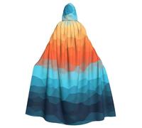 Ghjkfbf Cape à capuche pour adultes avec imprimé dégradé de couleur pour carnaval, fêtes à thème, cosplay