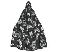 Ghjkfbf Cape à capuche pour adultes avec imprimé lapin lapin pour carnavals, fêtes à thème cosplay