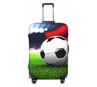 Ghjkfbf Housse de protection lavable avec fermeture éclair dissimulée Motif ballon de football, noir, Small