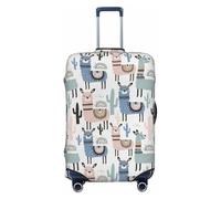 Ghjkfbf Housse de protection lavable avec fermeture éclair dissimulée Motif cactus tropical Lama, noir, Small