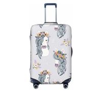 Ghjkfbf Housse de protection lavable avec fermeture éclair dissimulée Motif chevaux, noir, Large