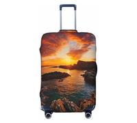 Ghjkfbf Housse de protection lavable avec fermeture éclair dissimulée Motif paysage marin, noir, X-Large