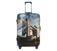Ghjkfbf Housse de protection lavable avec fermeture éclair dissimulée Motif pont de Londres, noir, Medium