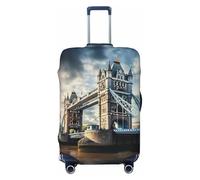 Ghjkfbf Housse de protection lavable avec fermeture éclair dissimulée Motif pont de Londres, noir, Small