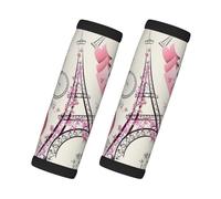 Ghjkfbf Lot de 2 poignées de bagage avec imprimé Tour de Paris et vélo - Identifiant facile à identifier pour sac de voyage ou valise