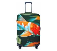 Ghjkfbf Pretty Koi Housse de protection lavable avec fermeture éclair dissimulée Motif poissons koï, noir, Small