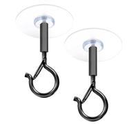Ghjkldha Adhesive Ceiling Hooks, 2pcs Self-Adhesive, Safety Ceiling Hanger, Windproof Wall Hooks, Sturdy Hangable Kit, Strong Mount, Attach for LED Light Strips Banners Small Lights Wind Chimes