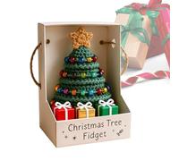 Ghjkldha Arbre de Noël au crochet, crochet avec perles - Kit pour apprendre à tricoter avec instructions (français non garanti) | Pour fête de Noël, vacances, adultes, débutants, loisirs créatifs