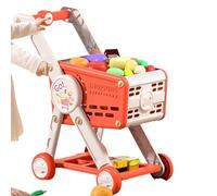Ghjkldha Baby Shopping Cart Toy, 1200g de magasinage Play Play pour Les Tout-Petits l'apprentissage, Les Jeux d'épicerie avec Accessoires de Jeu de rôle, Doll House Playset for Kids School