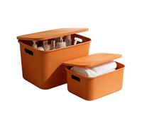 Ghjkldha Bacs de rangement | Grand bac | Organisateur de vêtements avec poignée pour vêtements, chambre, dortoir, salle de bain, serviette, drap, couverture, jouet, livres