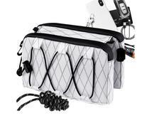 Ghjkldha Bicycle Top Tube Bag, 7.87 inches Waterproof Cycling Seat Pack for Travel Gear, Bike Storage Pouch with Phone Compartment Water Holder, Accessory for Outdoor Biking Touring Riding